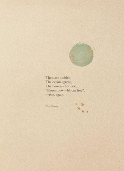 quote The stars Nooded, the ocean